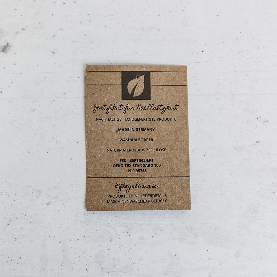 Wellness-Tasche Etikett
