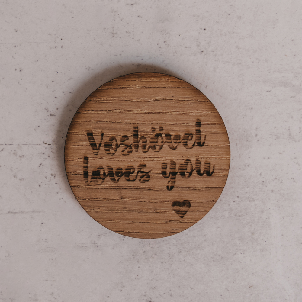 Großer Holz-Magnete mit Text
